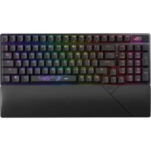 ASUS ROG X901 Strix Scope II 96% Gaming Keyboard, Hot-Swappable, ROG Omni Receiver, UV-Coated ABS keycaps, Tri-Mode Connection, English - Arabic Layout, Black | 90MP037A-BKCA00