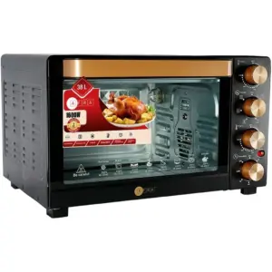 Afra Japan Electric Oven Toaster, 2200W, 80L Capacity, Cooking And Grilling, Adjustable Thermostat, 60 Minute Timer, G-MARK / ESMA / ROHS / And CB Certified, 4 Selection Knobs, Black | AF-8022OTBK