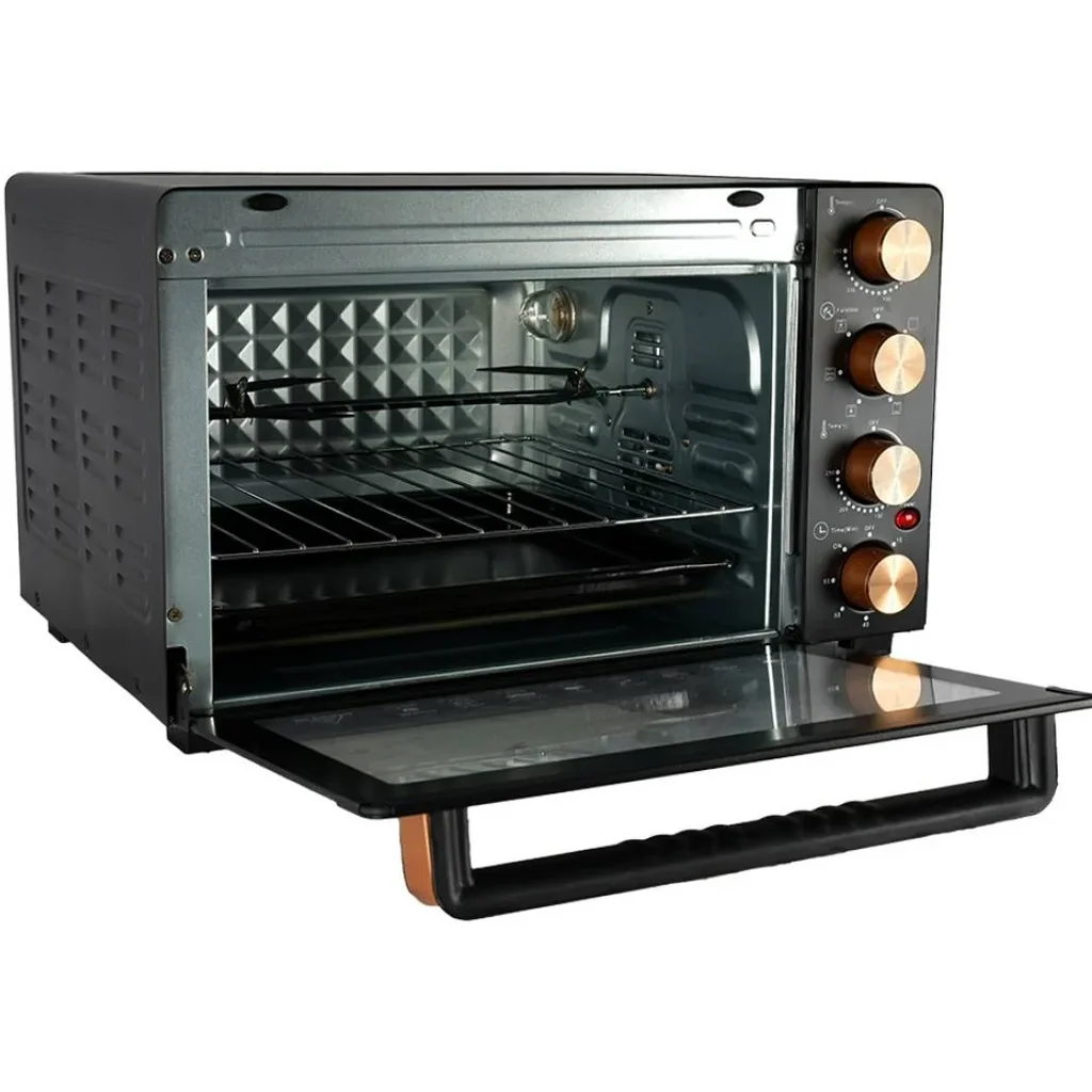 Afra Japan Electric Oven Toaster, 2200W, 80L Capacity, Cooking And Grilling, Adjustable Thermostat, 60 Minute Timer, G-MARK / ESMA / ROHS / And CB Certified, 4 Selection Knobs, Black | AF-8022OTBK - Image 2