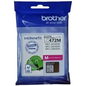 Brother LC472 Magenta Ink Cartridge 550 Page Yield, Compatible for MFC- J2340DW, MFC- J3540DW & MFC- J3940DW, Magenta | LC472M