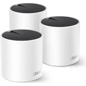 TP-Link Deco AX3000 WiFi 6 Mesh System, Covers up to 6500 Sq.Ft, Replaces Wireless Router and Extender, AI-Driven Mesh, 3 Gigabit Ports Per Unit, Supports Ethernet Backhaul, 3-pack, White | Deco X55