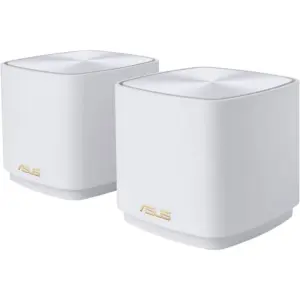 ASUS ZenWiFi XD4 Plus AX1800 Dual Band / Mesh WiFi 6 System, Up to 1800Mbps Speed, 2 ETH LAN Ports, Up to 800 sq.ft Coverage, AiMesh Supported, Parental Controls, 2 Pack, White | 90IG07M0-MO3C20