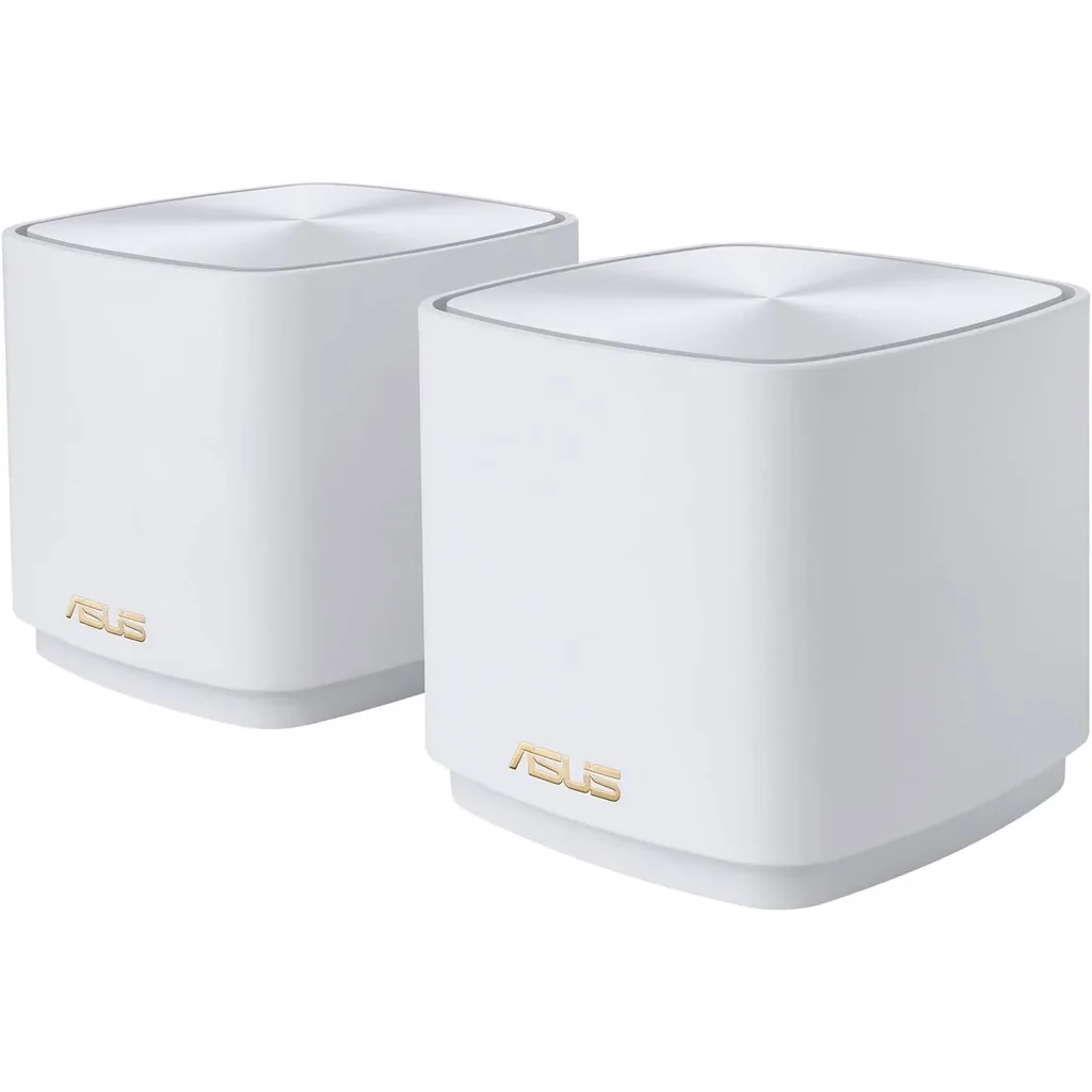 ASUS ZenWiFi XD4 Plus AX1800 Dual Band / Mesh WiFi 6 System, Up to 1800Mbps Speed, 2 ETH LAN Ports, Up to 800 sq.ft Coverage, AiMesh Supported, Parental Controls, 2 Pack, White | 90IG07M0-MO3C20