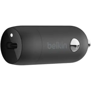 Belkin BoostCharge 30W USB-C Car Charger, Up to 30W of Fast-Charging Power, Fits Into Car Power Port, USB-IF Certified, Sleek and Minimalistic Design, 1 x USB-C Port, Black | CCA004btBK