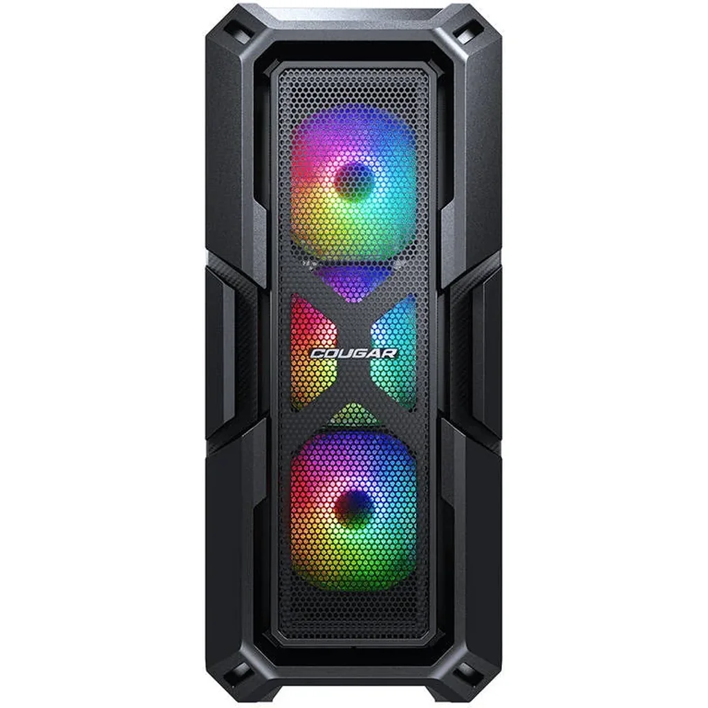 COUGAR MX440 Mesh RGB ATX Mid Tower PC Case, Temp Glass Panel, Superior Airflow, 3x120mm RGB Pre Inst Fans, Up to 360mm Radiator, USB 3.0 x 2, USB 2.0 / RGB Button, Black | CG-GC-MX440MESH-RGB-BLK - Image 2