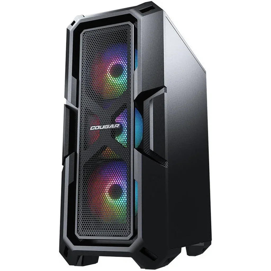 COUGAR MX440 Mesh RGB ATX Mid Tower PC Case, Temp Glass Panel, Superior Airflow, 3x120mm RGB Pre Inst Fans, Up to 360mm Radiator, USB 3.0 x 2, USB 2.0 / RGB Button, Black | CG-GC-MX440MESH-RGB-BLK - Image 3