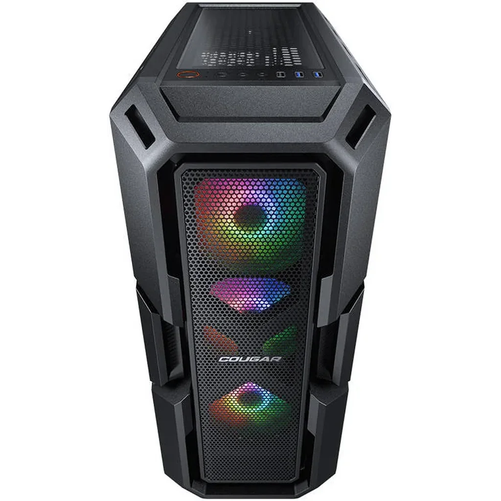COUGAR MX440 Mesh RGB ATX Mid Tower PC Case, Temp Glass Panel, Superior Airflow, 3x120mm RGB Pre Inst Fans, Up to 360mm Radiator, USB 3.0 x 2, USB 2.0 / RGB Button, Black | CG-GC-MX440MESH-RGB-BLK - Image 4
