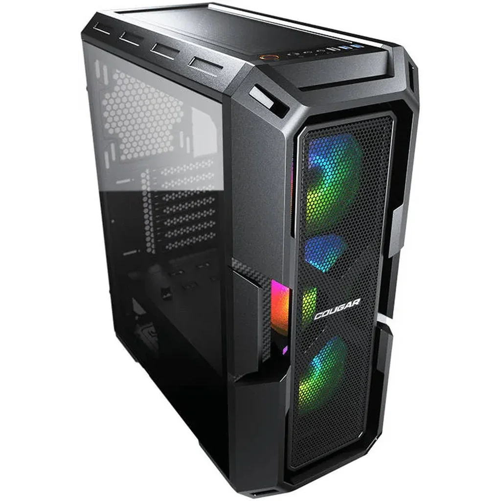 COUGAR MX440 Mesh RGB ATX Mid Tower PC Case, Temp Glass Panel, Superior Airflow, 3x120mm RGB Pre Inst Fans, Up to 360mm Radiator, USB 3.0 x 2, USB 2.0 / RGB Button, Black | CG-GC-MX440MESH-RGB-BLK - Image 6