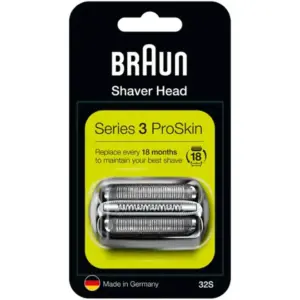 Braun Series 3 32S Foil & Cutter Replacement Head, Compatible with Models 3000s, 3010s, 3040s, 3050cc, 3070cc, 3080s, 3090cc | 32S