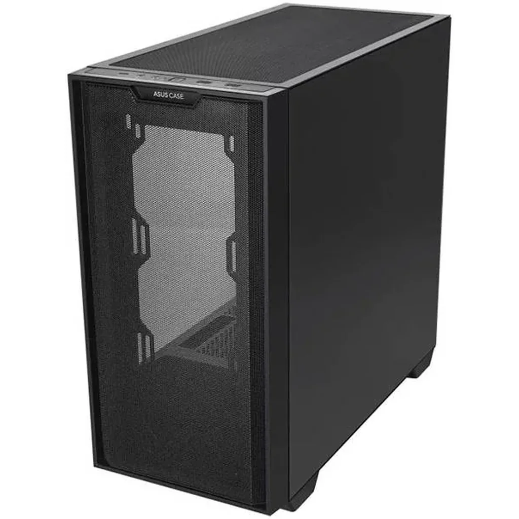 ASUS A21 micro-ATX PC Case, Tempered Glass Side & Mesh Front, up to 360mm Radiators Fits Up to 5x 140mm Fans, Clean Cable Mgt, 1 x 2.5" Bay 2 x 2.5"/3.5", 2x USB 3.2, Black | 90DC00H0-B09010 - Image 7