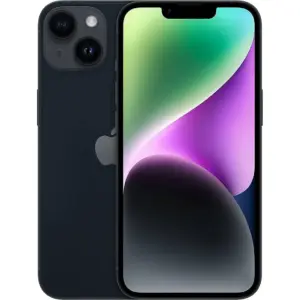 Apple iPhone 14, 6.1" Super Retina XDR Display, A15 Bionic Chip, 128GB Storage, 5G / Wifi Network, iOS 16, 12 + 12 / 12 MP Camera, Face ID, International Version, Midnight | MPUA3LL/A
