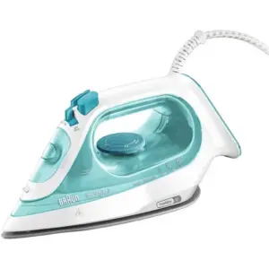 Braun TexStyle 3 Dry & Steam Iron, 2350 W, FreeGlide 3D Tech, Precision Tip, Rapid Heat Up, SuperCeramic Soleplate, Light And Quick Ironing, Turquoise ?| SI 3041
