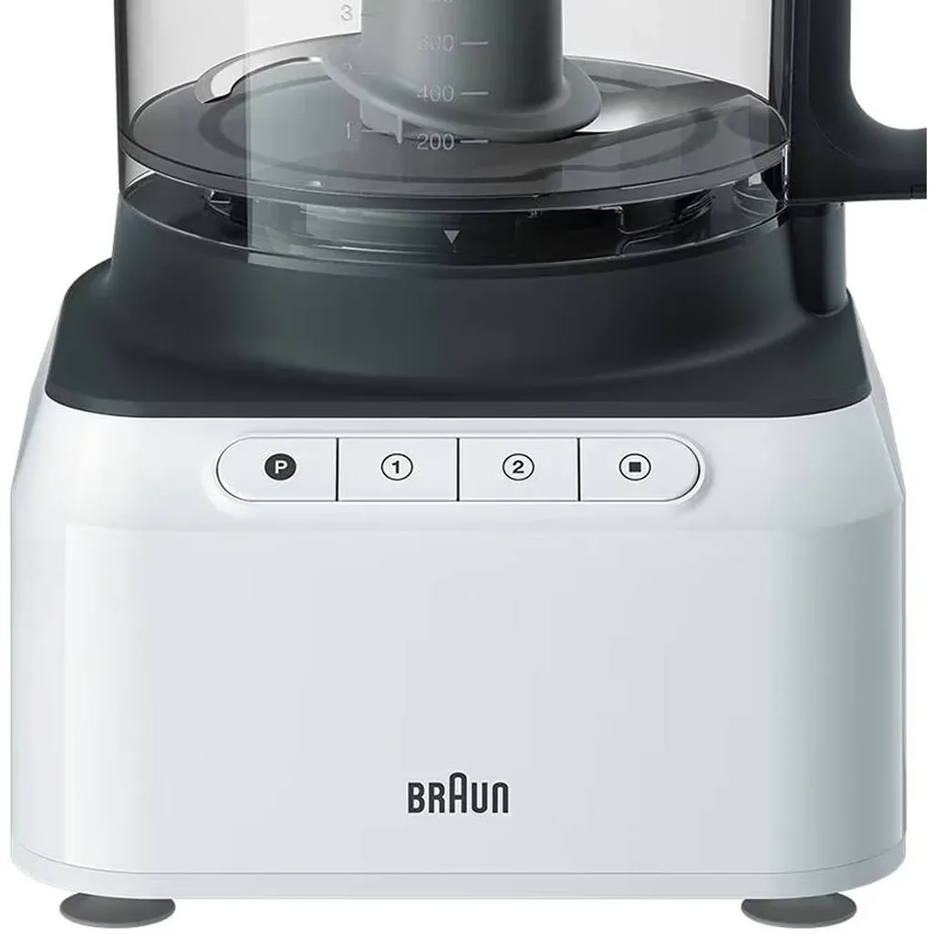Braun PureEase Food Processor Blender, 800 W, 1.2 L, Simply One Touch, 2 Speeds + Pulse, Easy Click System, 2.1L Bowl Capacity, Compact Design, Black | FP 3131 WH - Image 3