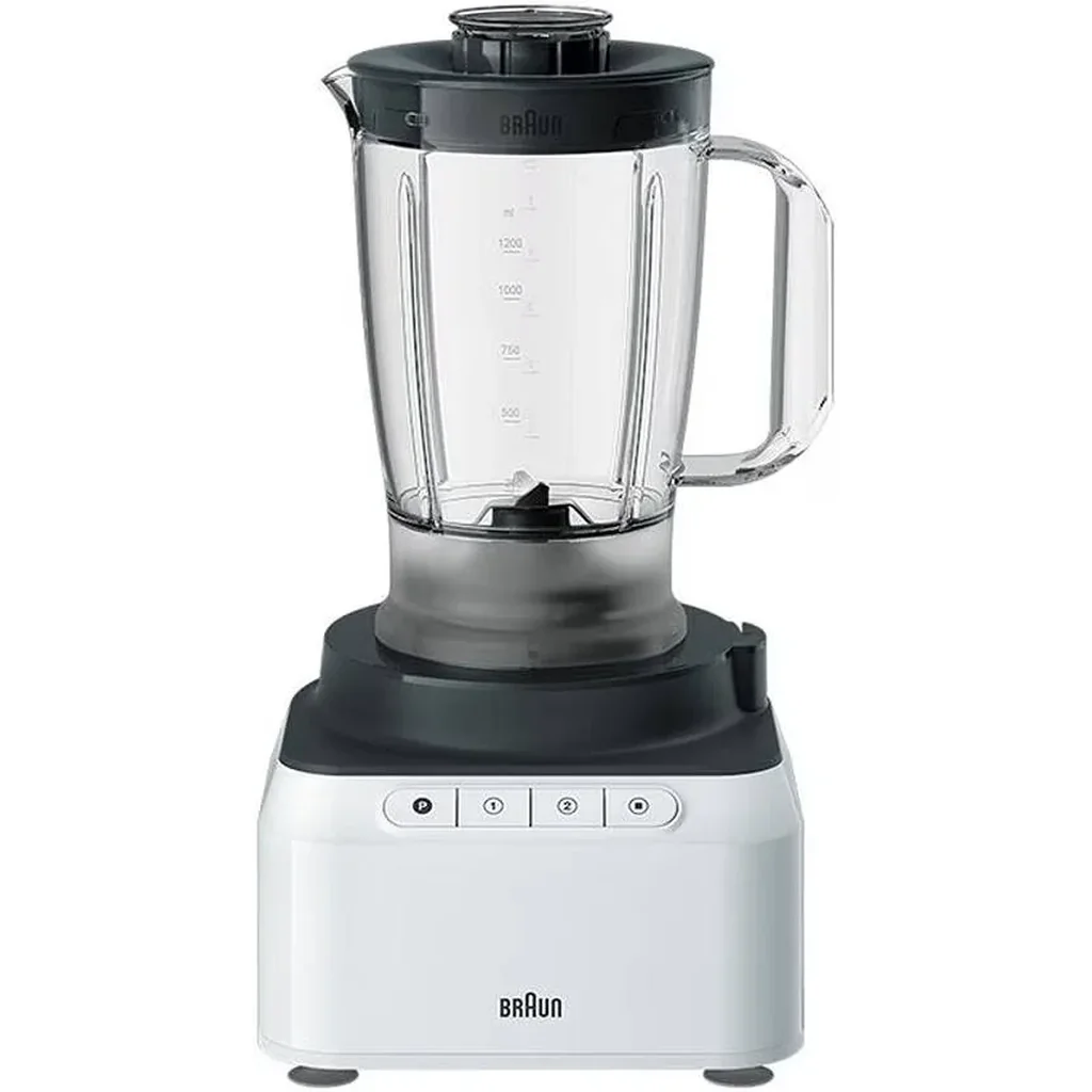 Braun PureEase Food Processor Blender, 800 W, 1.2 L, Simply One Touch, 2 Speeds + Pulse, Easy Click System, 2.1L Bowl Capacity, Compact Design, Black | FP 3131 WH - Image 4