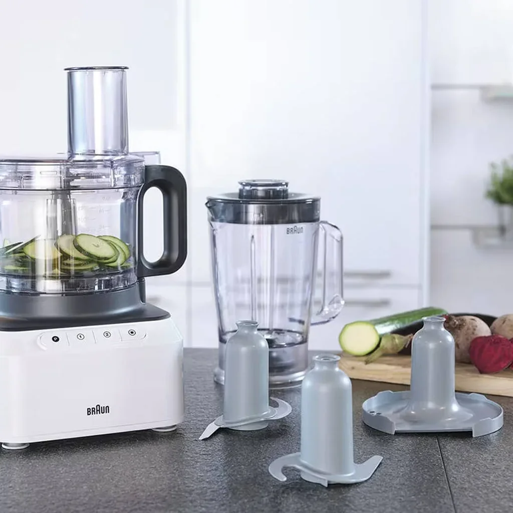 Braun PureEase Food Processor Blender, 800 W, 1.2 L, Simply One Touch, 2 Speeds + Pulse, Easy Click System, 2.1L Bowl Capacity, Compact Design, Black | FP 3131 WH - Image 5