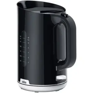 Braun Breakfast 1 Water Kettle, 2200 W, 1.7 L Capacity, 360? Rotating Base Removable Limescale Filter, Fast Boiling System, Easy Filling System, 4-Way Protection, Black | WK 1100
