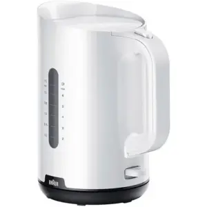Braun Breakfast 1 Water Kettle, 2200 W, 1.7 L Capacity, 360? Rotating Base Removable Limescale Filter, Fast Boiling System, Easy Filling System, 4-Way Protection, White | WK 1100