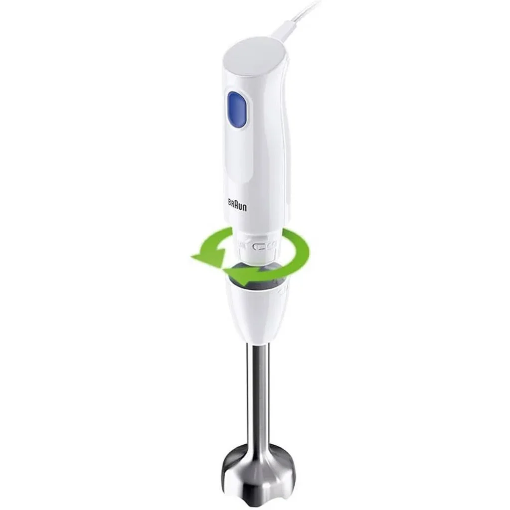 Braun MultiQuick 1 Hand Blender, 450 Watts, 1 Speed, Light-Weight, Easy 1-Speed, EasyTwist System, 600 Ml BPA-Free Plastic Beaker, BPA-Free Food Contact Parts, Metal | MQ 10.001 M - Image 2