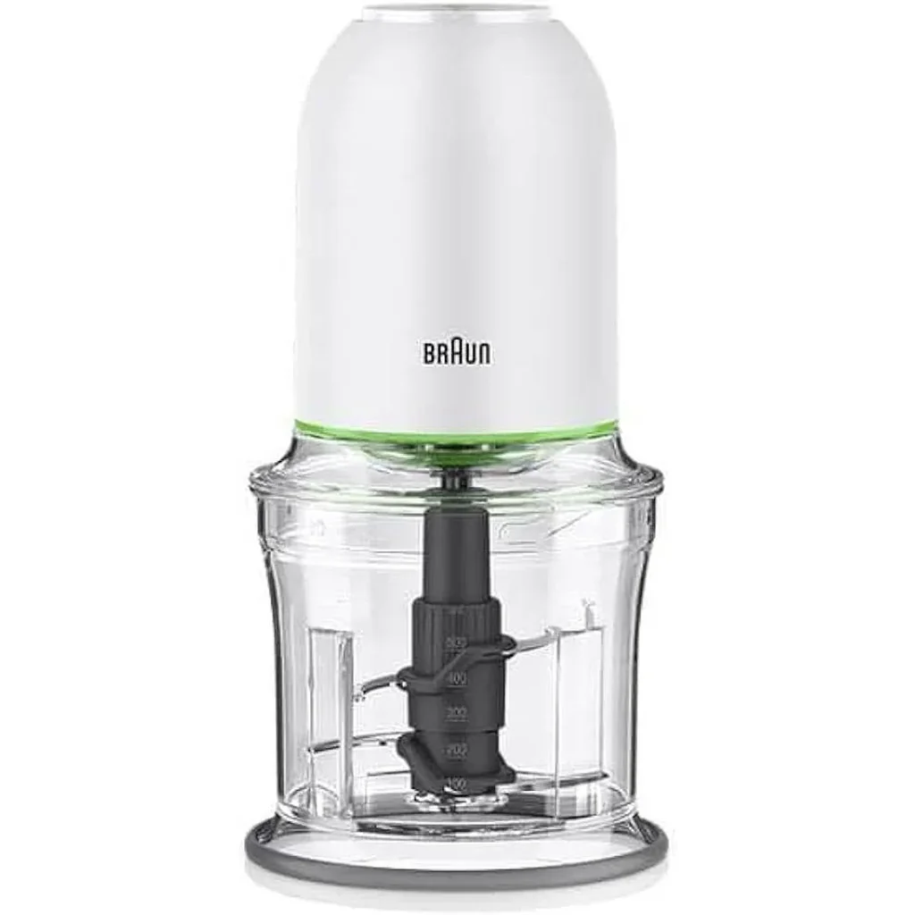 Braun MultiPractic 3 Chopper, 500W Motor, Advanced Quadblade Technology, 2 Speed Control, One Push Control, Dishwasher Safe Parts, Safety Lock, White | CH 3011 WH