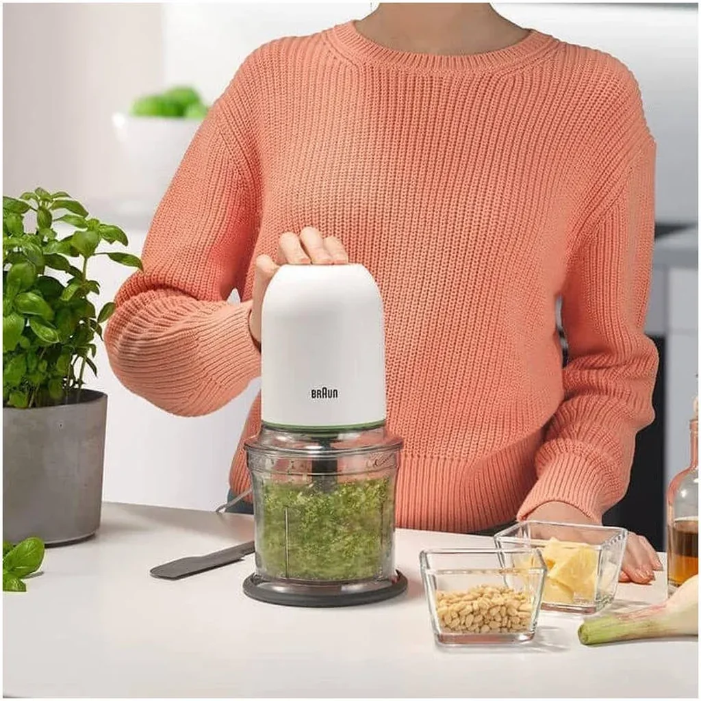 Braun MultiPractic 3 Chopper, 500W Motor, Advanced Quadblade Technology, 2 Speed Control, One Push Control, Dishwasher Safe Parts, Safety Lock, White | CH 3011 WH - Image 4