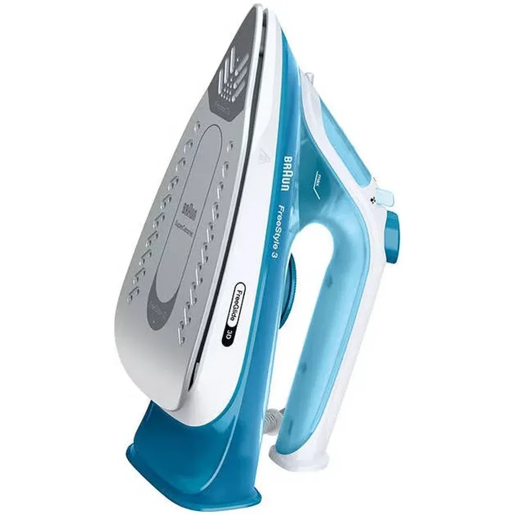 Braun FreeStyle 3 Steam Iron, 2400 Watts, Precision Tip, 230g/min Stem Shot, 3D FreeGlide, Auto Shut-Off, ICare Mode, Eloxal Plus, Anti Drip, Self-Clean, Great Performance, Blue | FI 3144 - Image 2