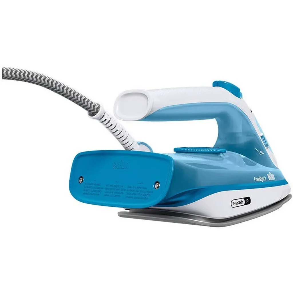 Braun FreeStyle 3 Steam Iron, 2400 Watts, Precision Tip, 230g/min Stem Shot, 3D FreeGlide, Auto Shut-Off, ICare Mode, Eloxal Plus, Anti Drip, Self-Clean, Great Performance, Blue | FI 3144 - Image 3
