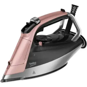 Beko Steam Iron, 3000 Watts, Soleplate Technology Soft Glide, Anti-drip, Auto Shut-off, Vertical Steam, Dry Ironing, Customizable Ironing With Steam And Temperature Control, Pink | SIM 8130 P