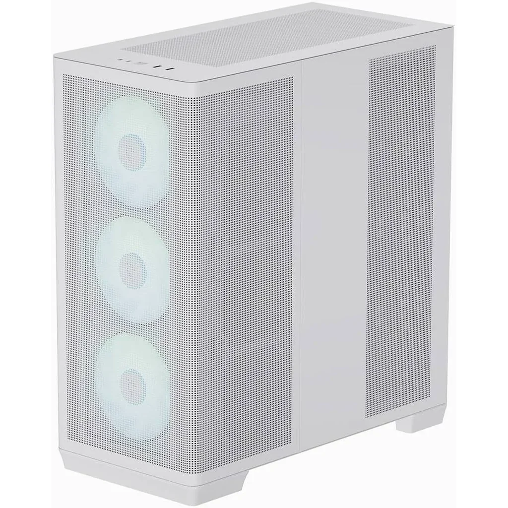 AEROCOOL C1 Mid-Tower ATX PC Case, High Air Flow, 4 Pre-installed 30mm APNX FP1 Fans, Support Up to 360mm Radiators, Cable Management, USB3.0 x 2 / USB C x 1 / HD Audio, White | C1-WT-v1 - Image 3