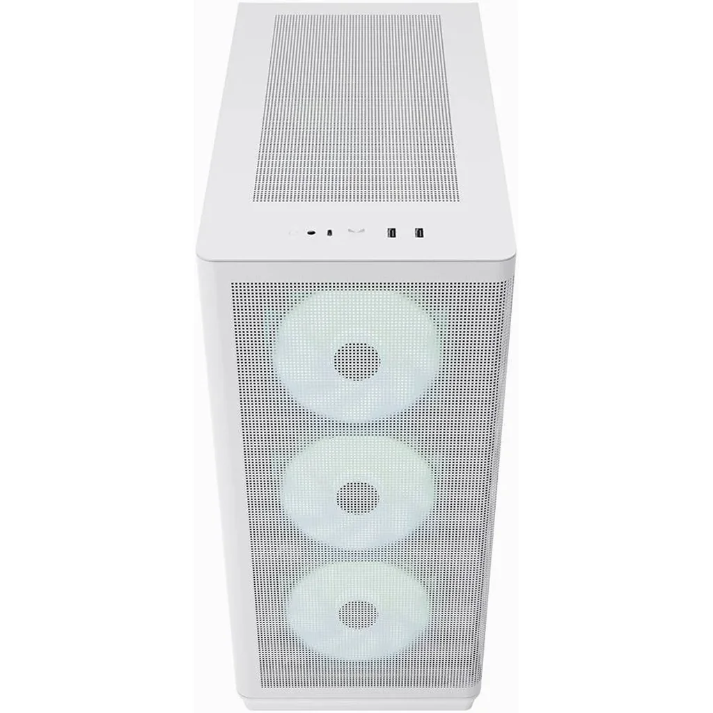 AEROCOOL C1 Mid-Tower ATX PC Case, High Air Flow, 4 Pre-installed 30mm APNX FP1 Fans, Support Up to 360mm Radiators, Cable Management, USB3.0 x 2 / USB C x 1 / HD Audio, White | C1-WT-v1 - Image 5