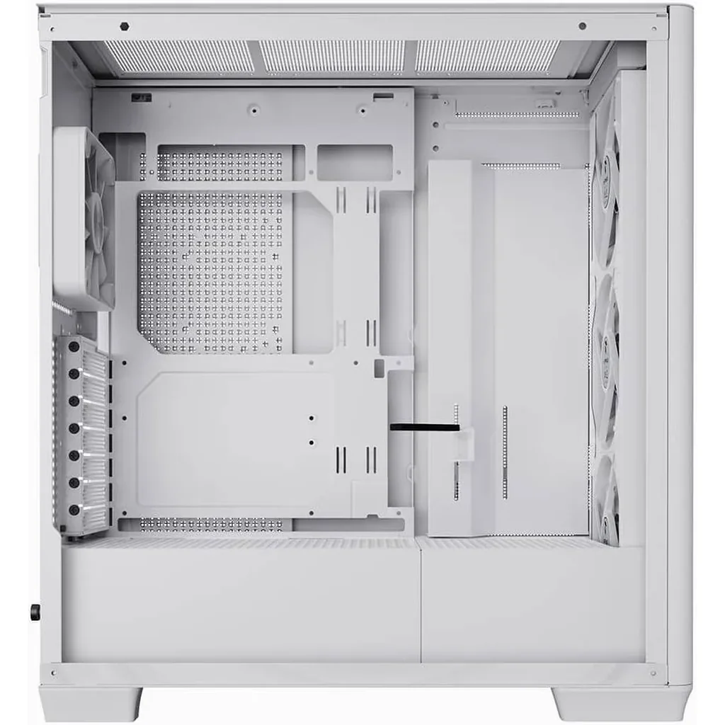 AEROCOOL C1 Mid-Tower ATX PC Case, High Air Flow, 4 Pre-installed 30mm APNX FP1 Fans, Support Up to 360mm Radiators, Cable Management, USB3.0 x 2 / USB C x 1 / HD Audio, White | C1-WT-v1 - Image 6