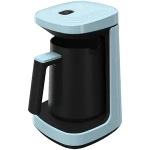 Beko Turkish Coffee Machine, 500 Watts, 3 Cup, One Touch Control, Lack Of Bean Indicator, Anti-Spill, Cancel While Working, Safety First, Made in Turkey, Plastic, Blue | TKM 2940 M