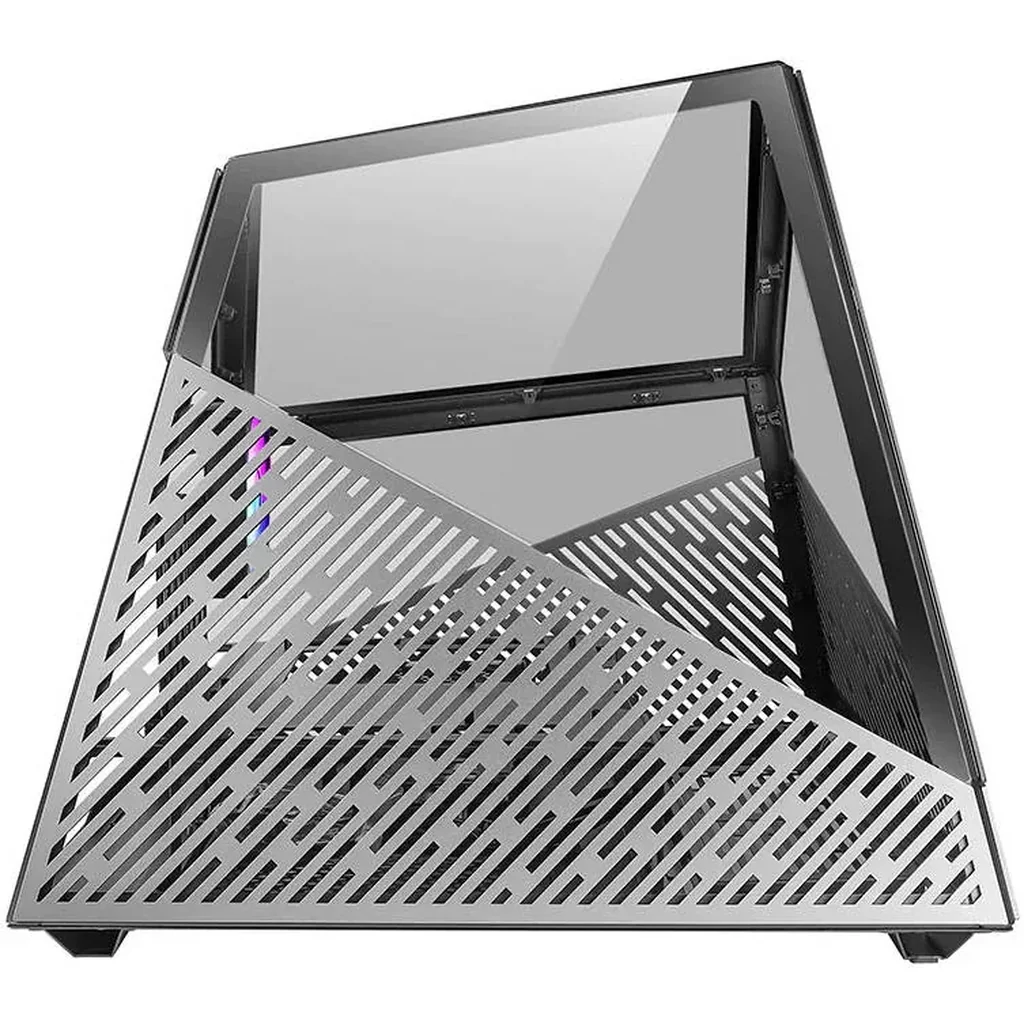 AZZA CSAZ-811 Mesa Innovative ATX Compter Case, Bench Table Layout, Tempered Glass Panels, High-End System Ready, Up to 4X 120mm Fans & 360mm Raiator Supprot, USB 3.0 x 2,Type-C, Silver | MESA 811 - Image 4