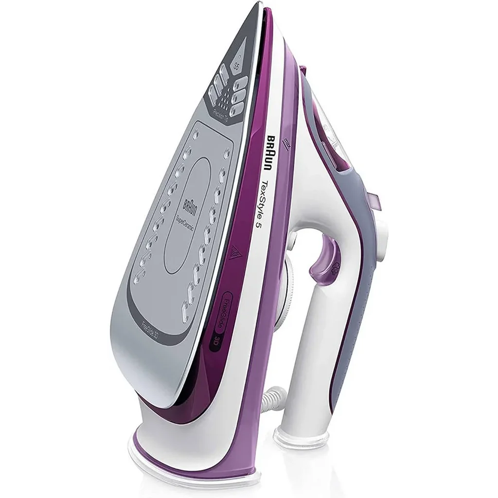 Braun TexStyle 5 Steam Iron, 2700 Watts, 300ml Water Capacity, FreeGlide 3D Technology, Auto Off, Easy Refill, Anti-Drip, Precision Tip, Super Ceramic Coating, Self-Clean, Violet | SI 5037 - Image 5
