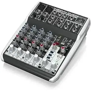Behringer XENYX QX602MP3 Compact 6 Input Analog Mixer with MP3 Player, 24 Bit FX & British EQ | QX602MP3