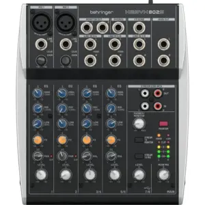 Behringer XENYX 802S 8-Channel Compact Analog Mixer with USB Streaming Interface, 2 Mic Preamps, 48 V Phantom & 3 Band EQ | 802S