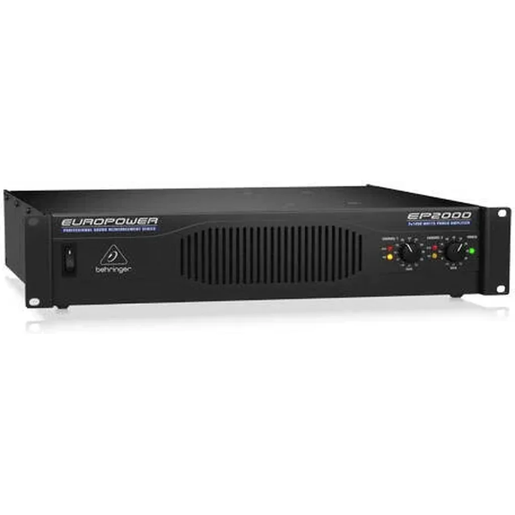 Behringer Europower EP2000 Professional 2000W Stereo Power Amplifier with ATR Technology, Signal & Clip LEDs Monitor Performance, Power Led, Black | EP2000 - Image 2