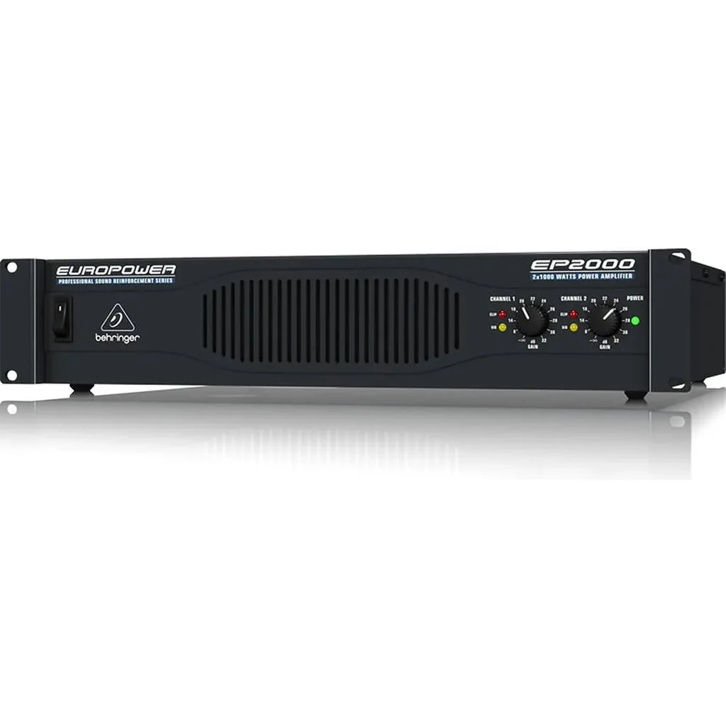 Behringer Europower EP2000 Professional 2000W Stereo Power Amplifier with ATR Technology, Signal & Clip LEDs Monitor Performance, Power Led, Black | EP2000 - Image 3