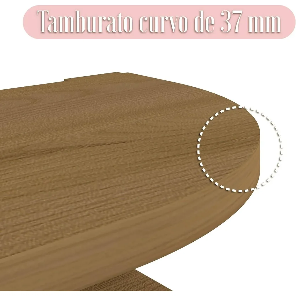 Artany Wind Corner Table, Side Table, Sofa Table, Bedside Table, Olmo Brown, W 49.2 X D 49.2 X H 72.3 cm - Image 2