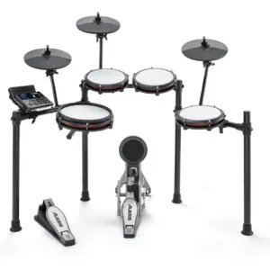 Alesis Nitro Max Kit 8 Piece Mesh Electronic Drum Set with Bluetooth & BFD Sounds | NITROMAXKITXUS