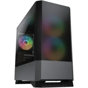 Cougar MG140 RGB Micro-ATX Mini Tower Gaming PC Case, Up to 280MM Radiator Support, Upto 5 ARGB Fans Support, 2 x USB 3.0, 1 x USB 2.0, Audio, RGB Button, Iron Gray | 385JM80.0004
