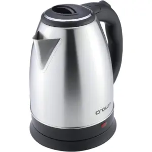 Crownline Electric Kettle KT-157, 1.8L Capacity, 1800-2200W Power, Cordless with 360° Base, Automatic Steam Shut-Off, Boil-Dry Protection, Water Level Indicator, Stainless Steel Housing | KT-157