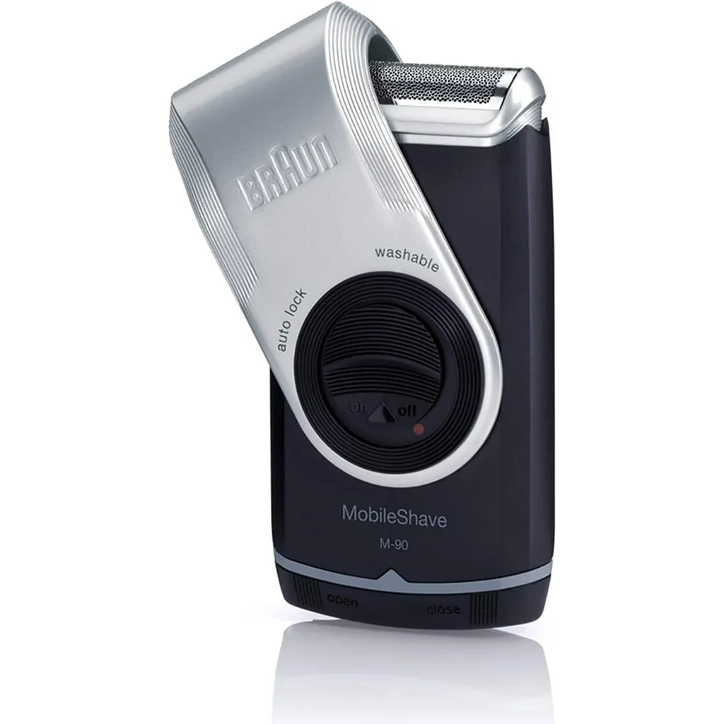 Braun M 90 Mobile Shaver Battery Operated, Silver Black - Image 4