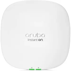 Aruba Instant On AP25 Access Point, Dual-Radio, 5GHz 4.8Gbps & 2.4GHz 574Mbps Data Rate, Dual Omni-Directional 4x4 MU-MIMO, 3.7dBi (2.4GHz), 4.5dBi (5GHz) Antenna Gain, White | R9B28A