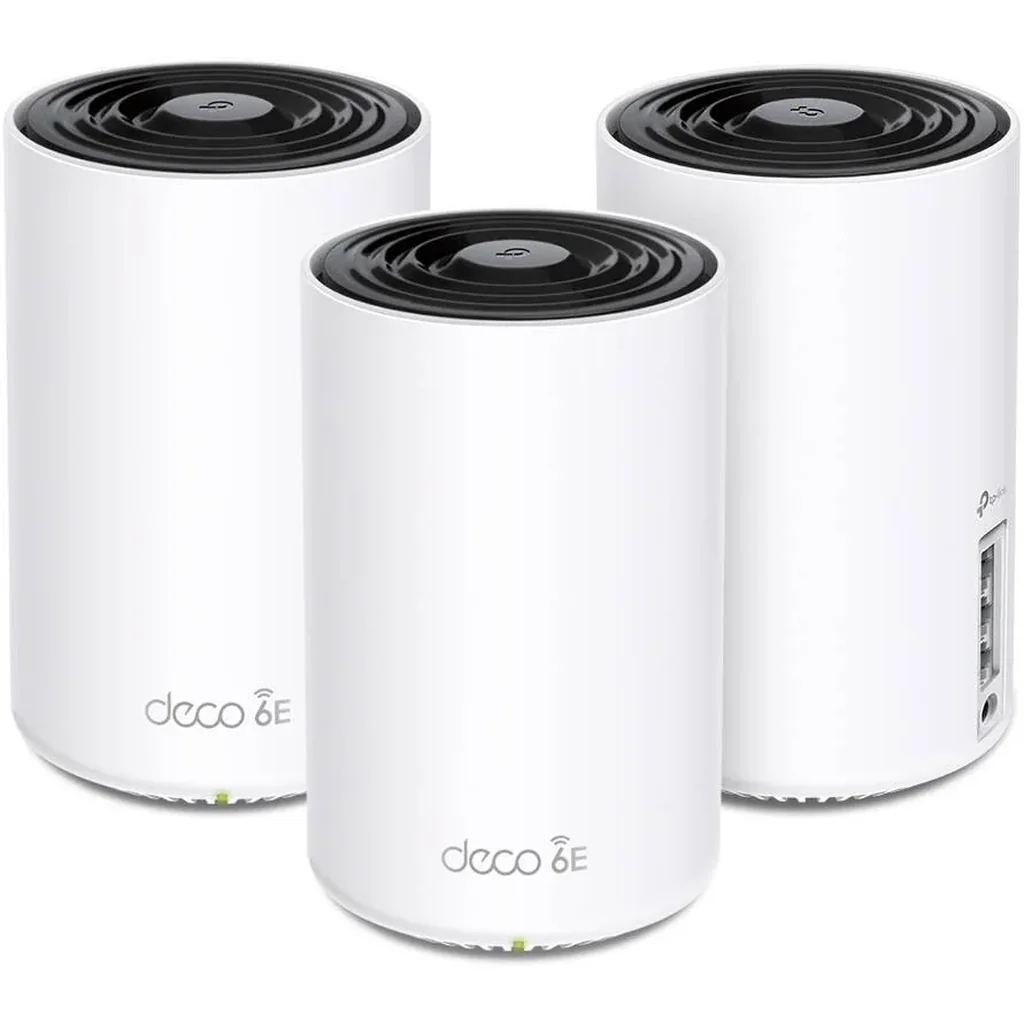 TP-Link Deco XE75 AXE5400 Tri-Band Whole Home Mesh Wi-Fi 6E System, Up to 5378 Mb/s Speed, AI-Driven Mesh, Cover up to 7,200 ft, Connect up to 200 Devices,HomeShield, (3-Pack) White | DECO XE75-3-P - Image 2