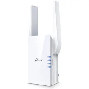 TP-link RE705X AX3000 Mesh WiFi 6 Dual Band Extender, Up to 2402 Mbps Speed, Built-In Access Point Mode, MU-MIMO, Double Channel Speed3 with HE160, Works with Any WiFi Router, White | RE705X