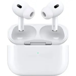 Apple AirPods Pro - 2nd Gen with MagSafe Charging Case, Adaptive Audio Tailors Noise Control, Personalized Spatial Audio, Adaptive EQ, Up to 6H Playback, Intuitive Touch Controls, USB-C, White | MTJV3