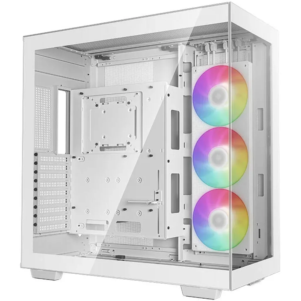 Deepcool CH780 Full Tower ATX+ PC Case, Panoramic Glass Panel, Vertical Mount Gen 4 Riser Cable, Up to 420mm AIO, Trinity 140mm ARGB Fans, Type-C, 4x USB 3.0, White | R-CH780-WHADE41-G-1 - Image 2
