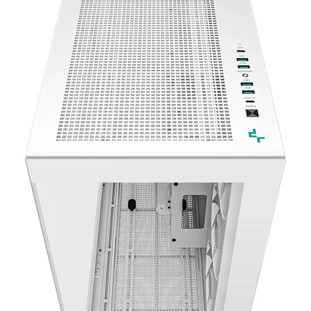 Deepcool CH780 Full Tower ATX+ PC Case, Panoramic Glass Panel, Vertical Mount Gen 4 Riser Cable, Up to 420mm AIO, Trinity 140mm ARGB Fans, Type-C, 4x USB 3.0, White | R-CH780-WHADE41-G-1 - Image 8