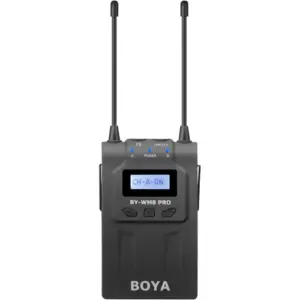 BOYA RX8 Pro Dual-Channel Wireless Bodypack Receiver Unit with 3.5mm Output Cable & Camera Mounting Shoe for The by-WM8 PRO Wireless Lavalier Microphone System
