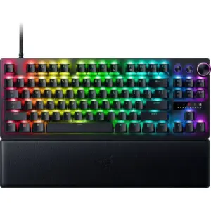 Razer Huntsman V3 Pro TKL Mechanical Gaming Keyboard, Analog Optical Switch Gen-2, Doubleshot PBT Keycaps, N-key Rollover w/ Anti-ghosting, Detachable Type C, ENG-US Layout, Black | RZ03-04980100-R3M1